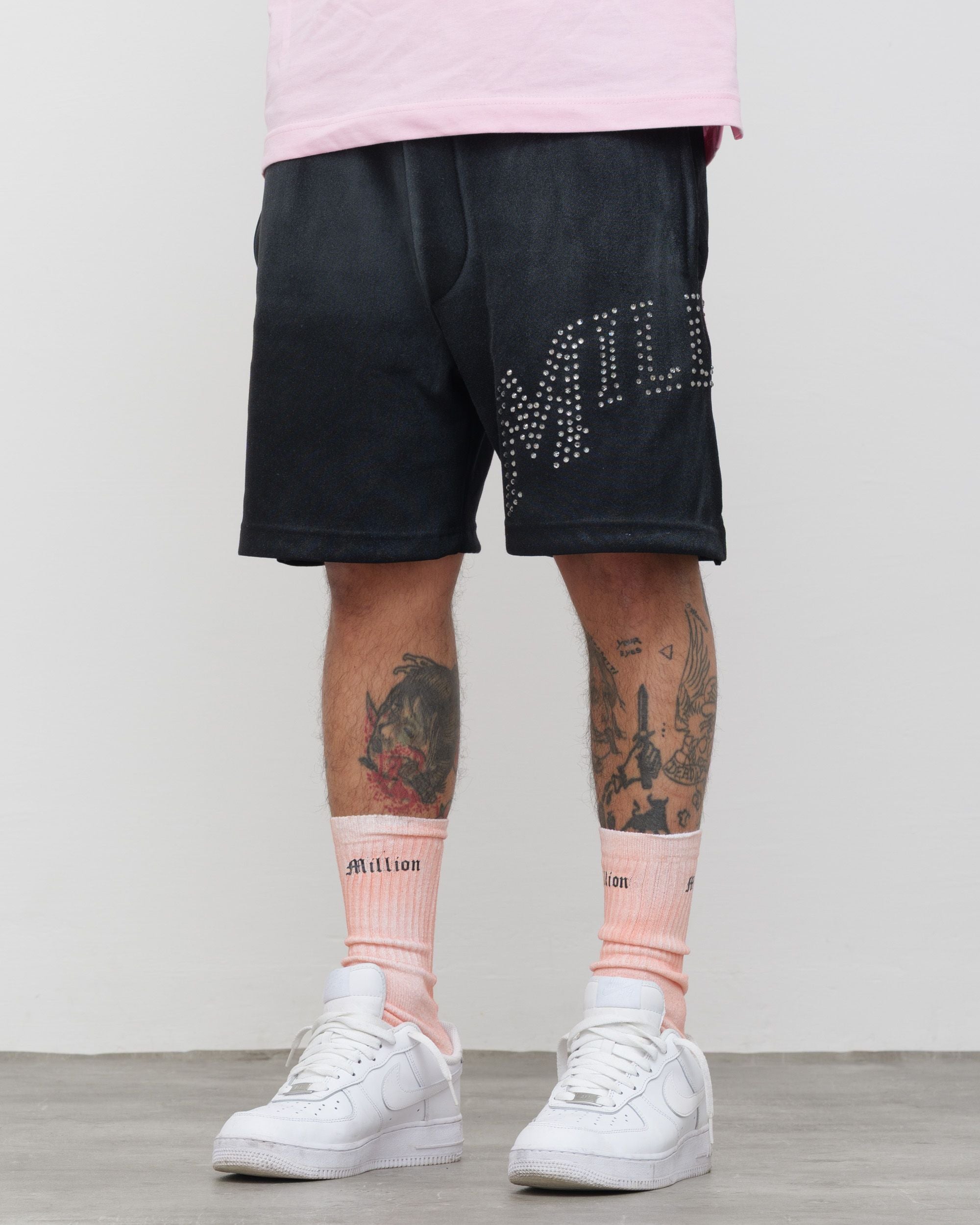 Shorts, schwarzer Schnitt