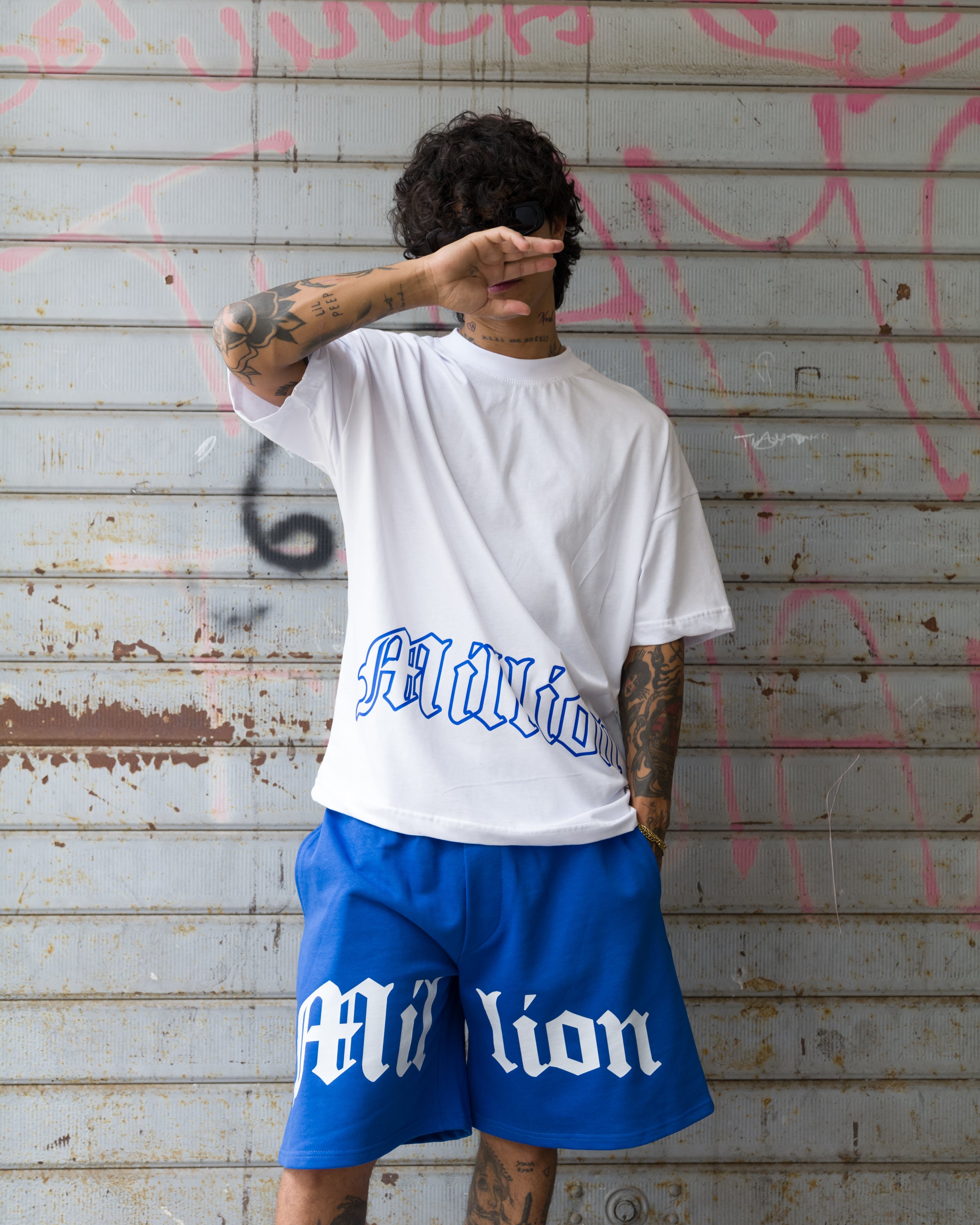 T-Shirt Gothic Outline Royal