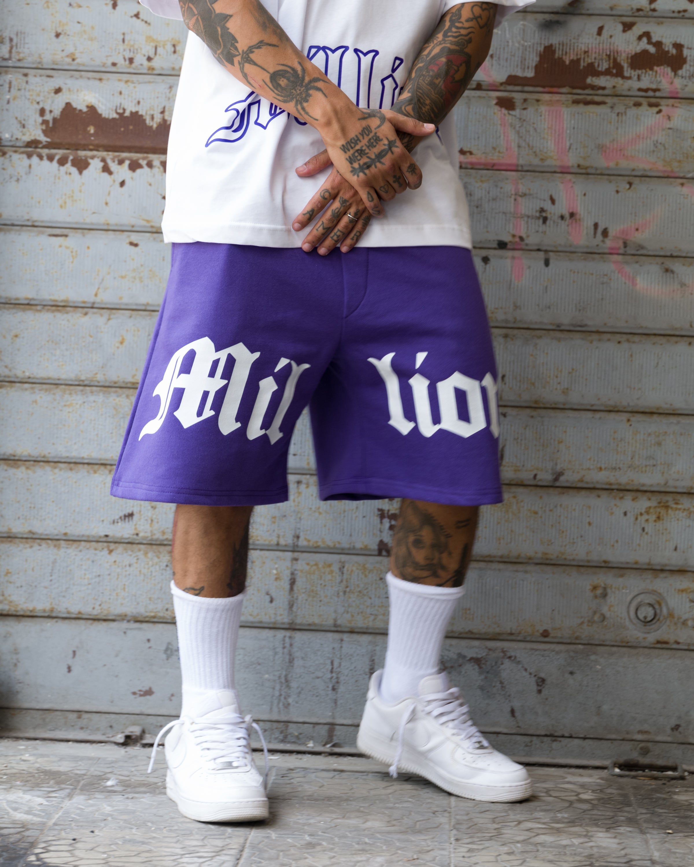 Shorts Logo Full Violett