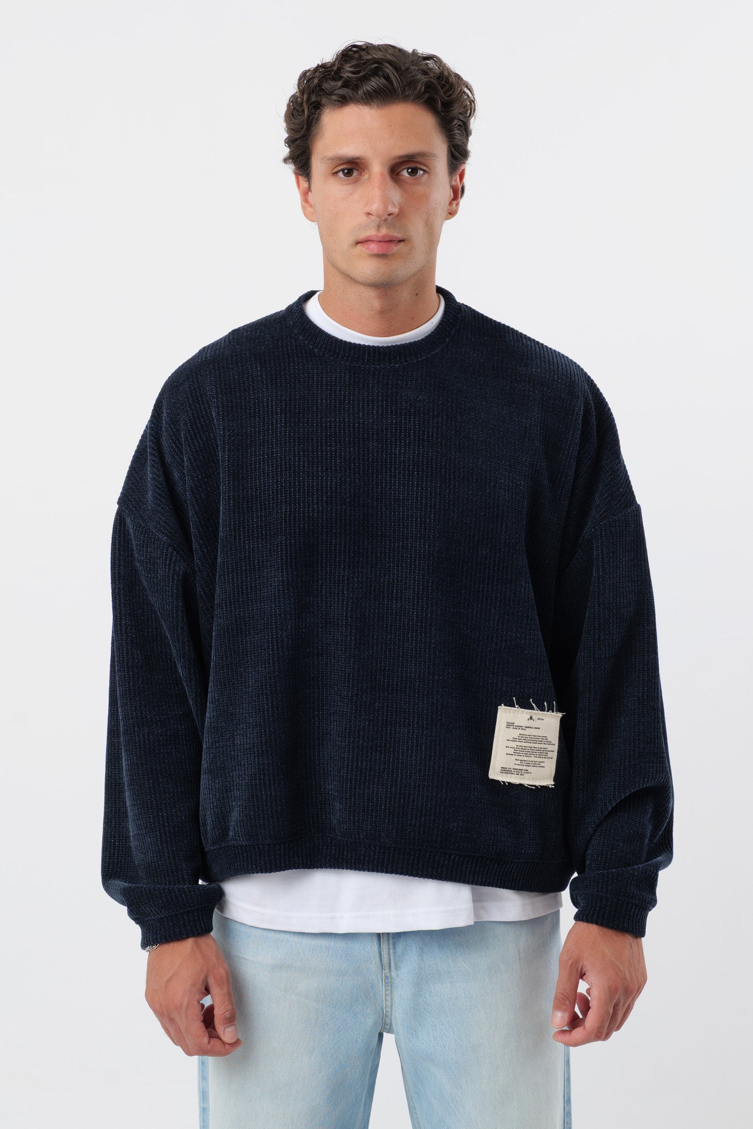 Rundhalsausschnitt „Archive“ Marineblau