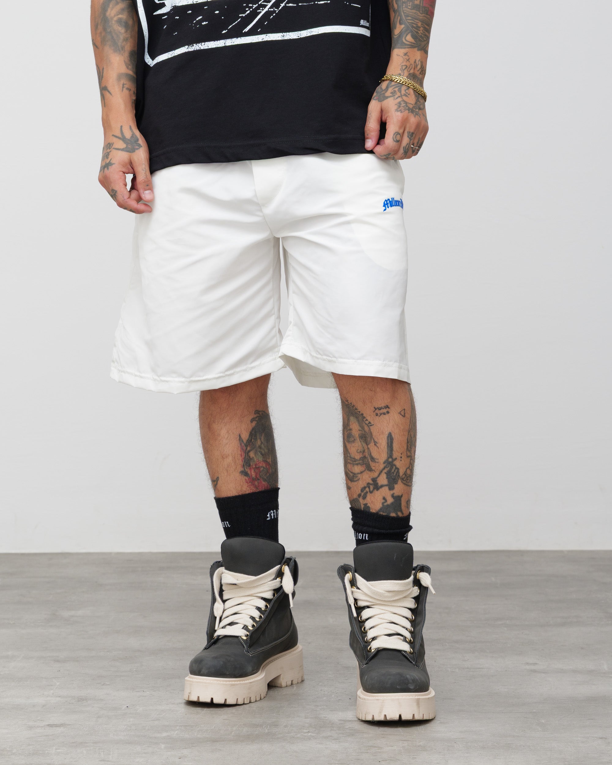 Shorts Tech Nero - Logo Blu