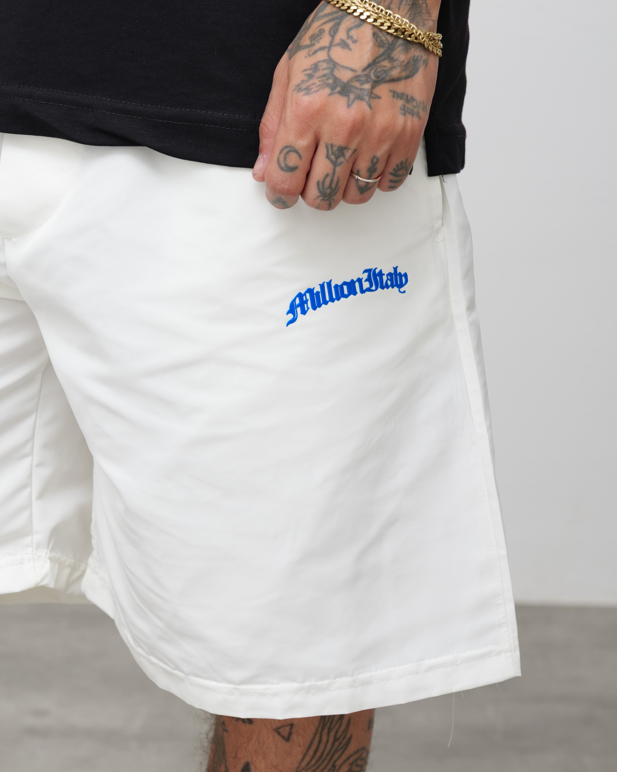 Shorts Tech Nero - Logo Blu