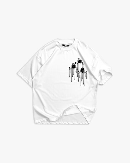Weißes T-Shirt mit schwarzem Logo