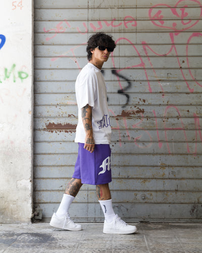 T-Shirt Gothic Outline Violett