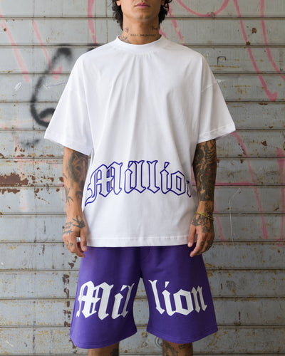 T-Shirt Gothic Outline Violett