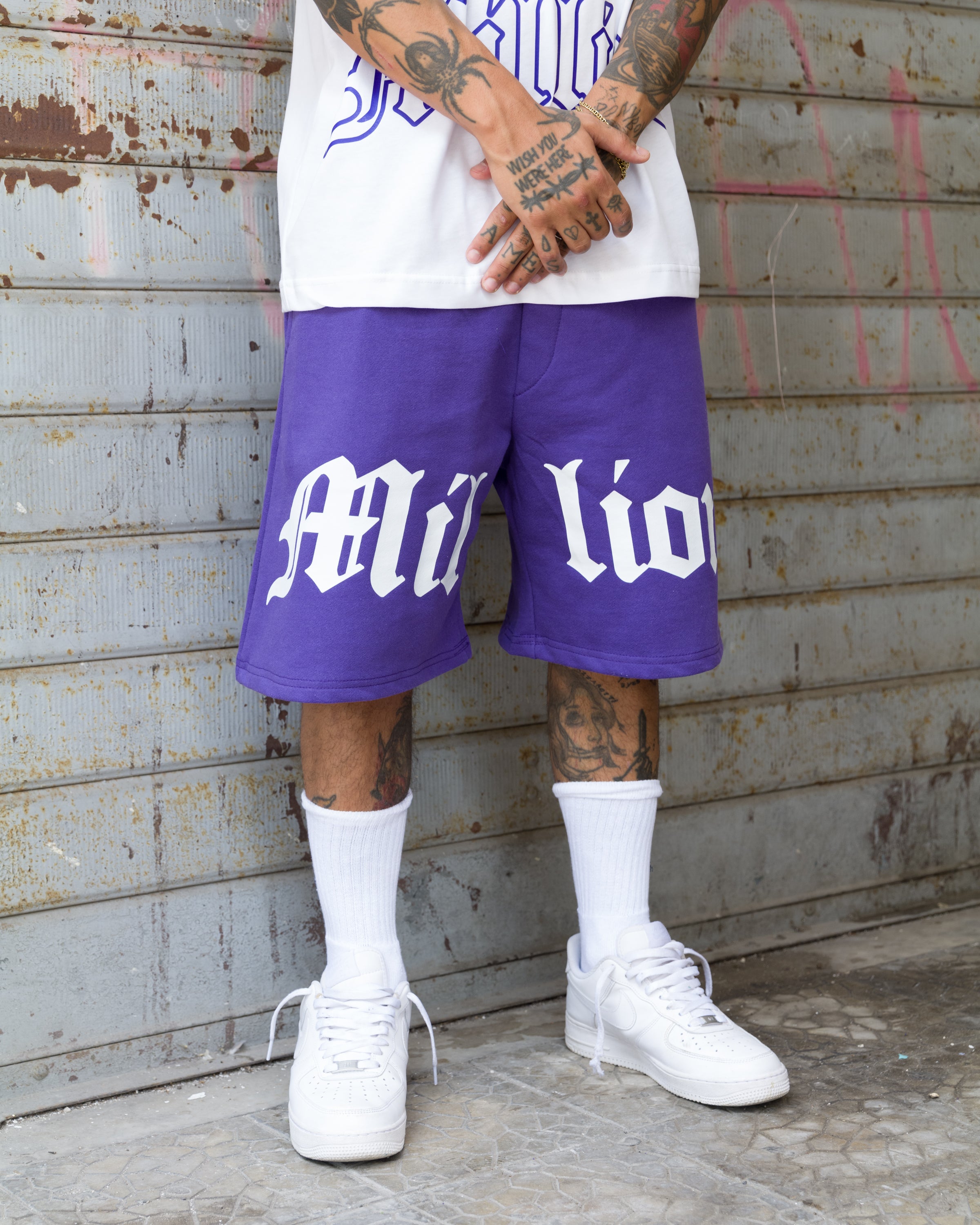 Shorts Logo Full Violett