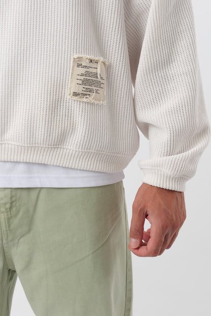Rundhalsausschnitt „Archive“ Creme 