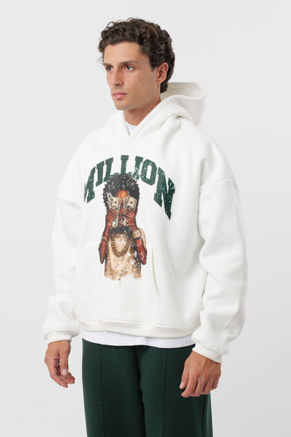 Cremefarbener Kinder-Hoodie