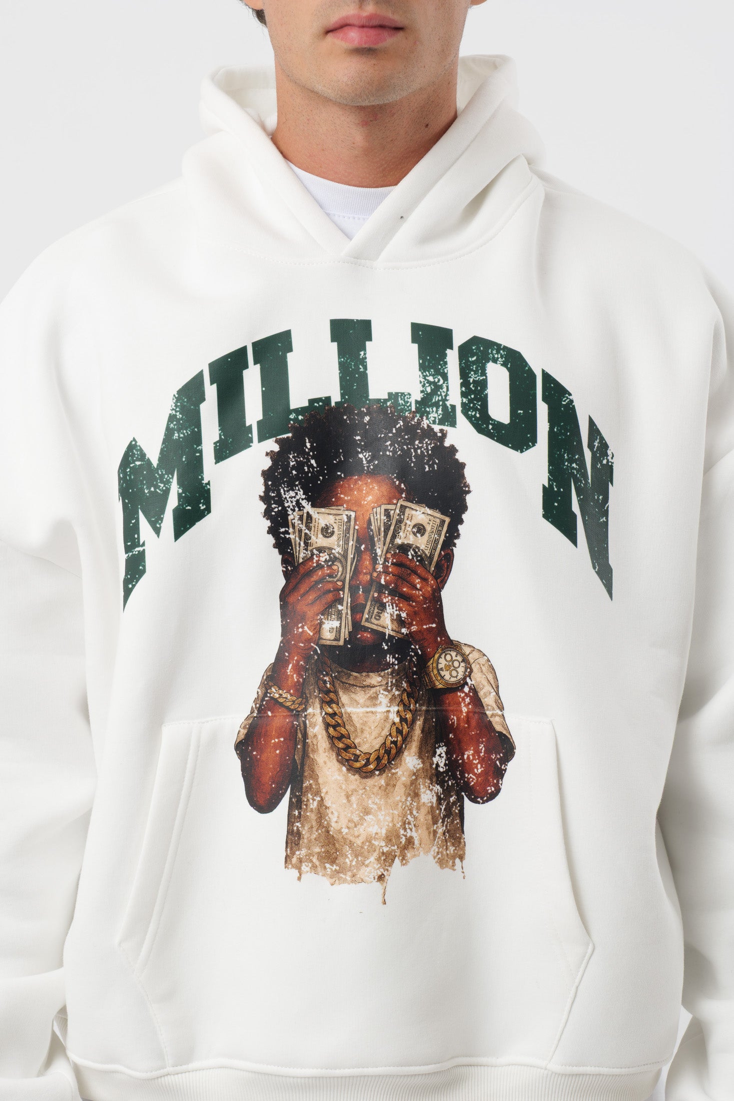 Cremefarbener Kinder-Hoodie