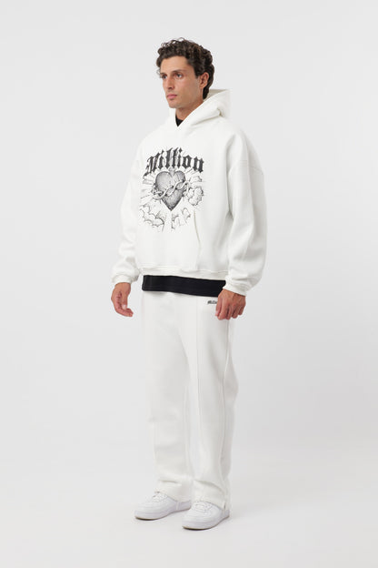 Cremefarbener Kinder-Hoodie