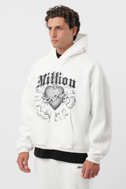 Cremefarbener Kinder-Hoodie