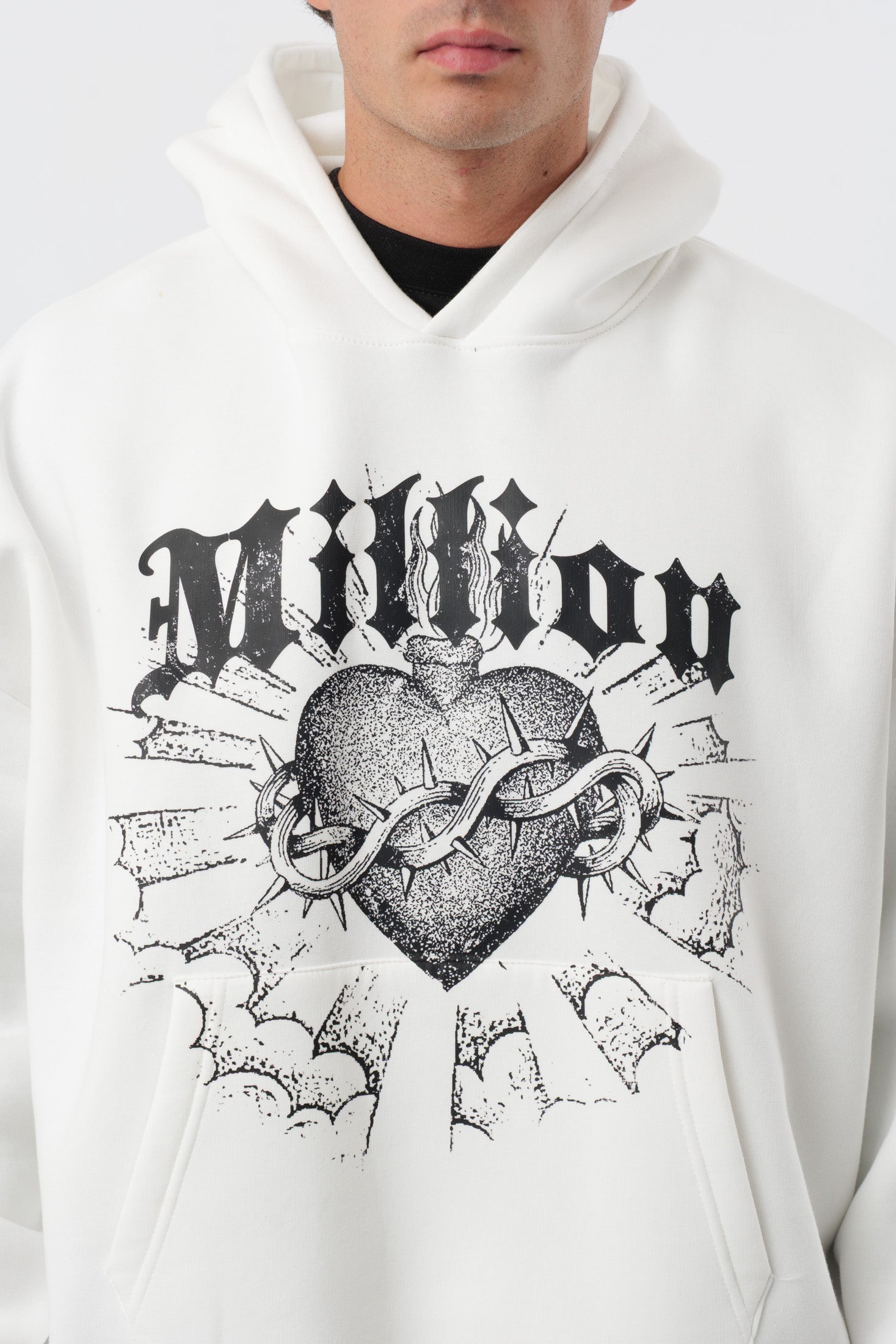 Cremefarbener Kinder-Hoodie