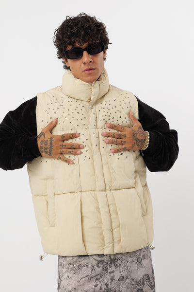 Patron Beige Ärmellose Jacke
