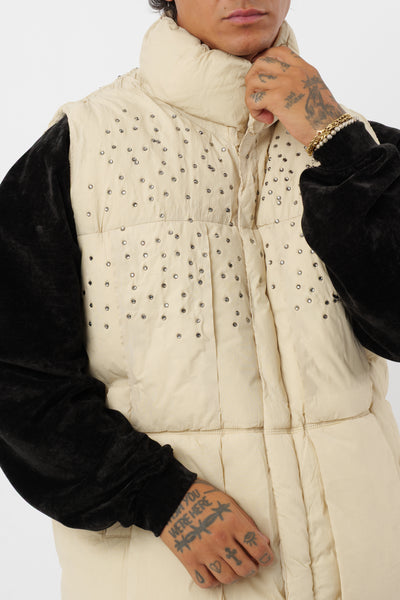 Patron Beige Ärmellose Jacke