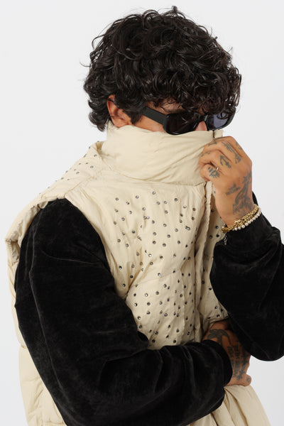 Patron Beige Ärmellose Jacke