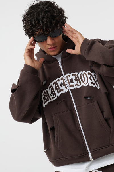 Trainingsanzug in Broken Brown