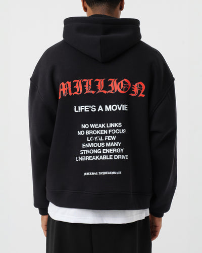 Hoodie „Life's a Movie“ Schwarz