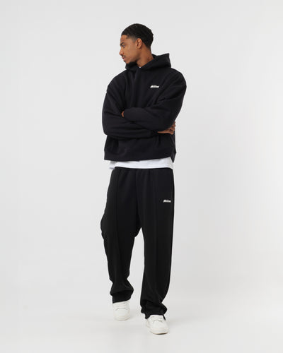 Hoodie mit Logo, schwarz