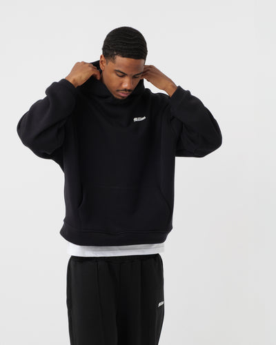 Hoodie mit Logo, schwarz