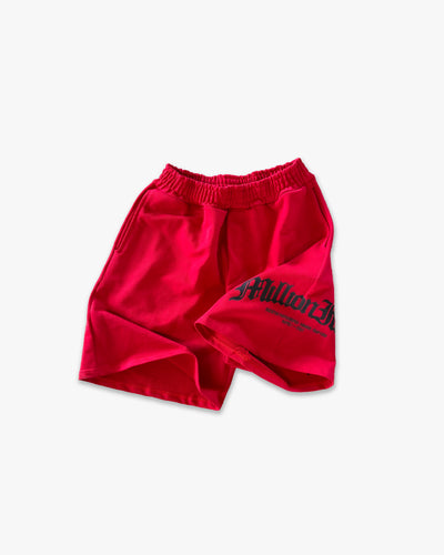 Rote Shorts mit Arch Logo