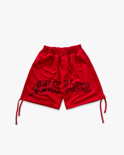 Rote Gothic-Shorts