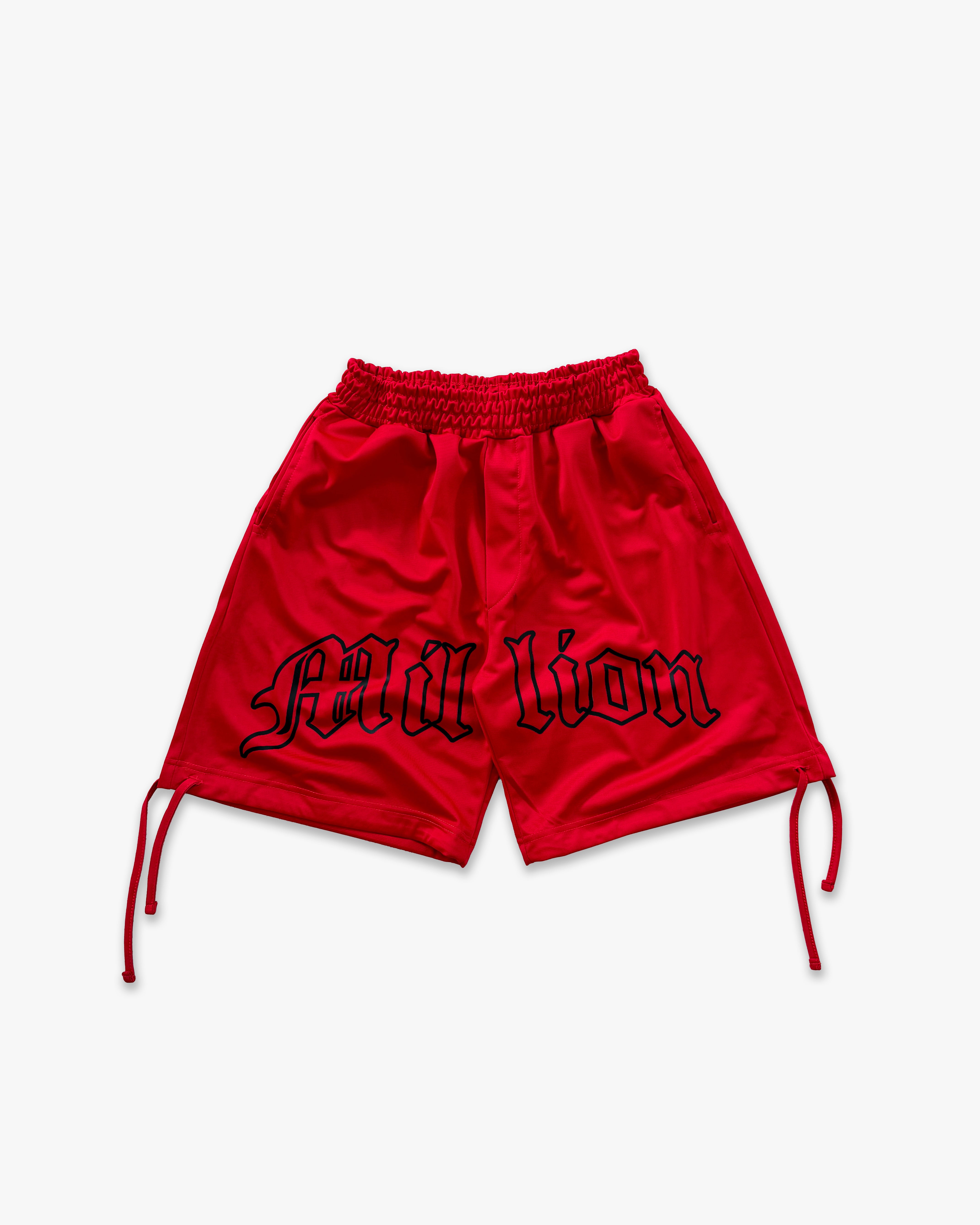 Rote Gothic-Shorts