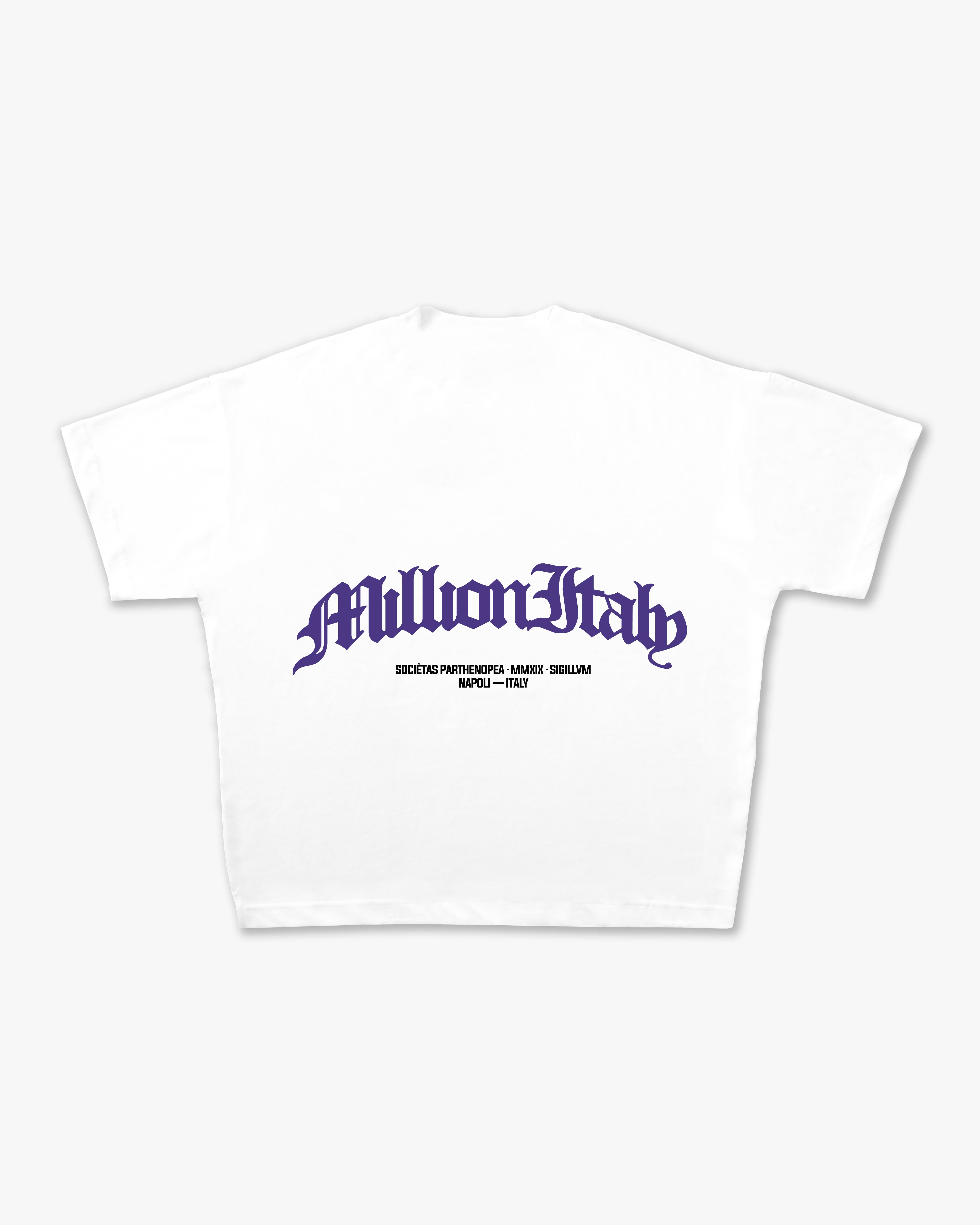 T-Shirt Weißes Arch Logo Violett